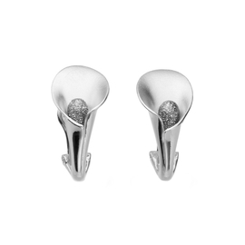 Серьги Calla из серебра 925 с покрытием белым и черным родием, Цвет: серебристо-черный, фото
