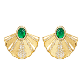 Серьги Etruria из серебра 925 с покрытием желтым золотом, фото