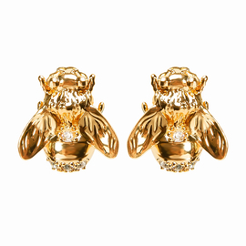 Серьги Bee из бронзы с покрытием желтым золотом, фото