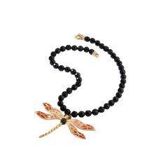 Колье Libellula из серебра 925 с покрытием желтым золотом, фотография — Stile.me