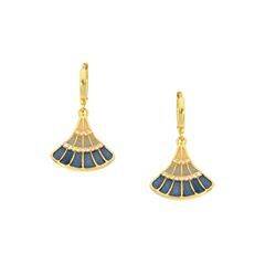 Серьги Empire из серебра 925 с эмалью и покрытием желтым золотом, фотография — Stile.me