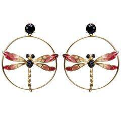 Серьги Libellula из серебра 925 с покрытием желтым золотом, фотография — Stile.me