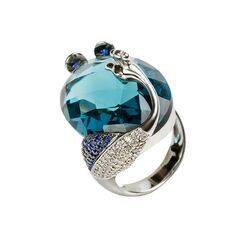 Кольцо Liberty из серебра 925 с покрытием белым родием, фотография — Stile.me