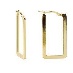 Серьги Linea из серебра 925 с покрытием желтым золотом, Цвет: золотой, фотография — Stile.me