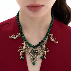 Колье Antioco из бронзы и латуни с агатом, фотография — Stile.me