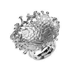 Кольцо Dazzle из серебра 925 с покрытием белым родием, фотография — Stile.me