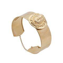 Браслет Medusa vasto из серебра 925 с покрытием желтым золотом, фотография — Stile.me
