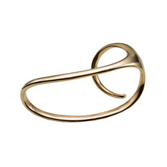 Кольцо Loop из серебра 925 с покрытием желтым золотом, Цвет: желтый, фотография — Stile.me