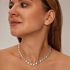 Колье Амур из серебра 925 с покрытием белым родием, фотография &mdash; Stile.me