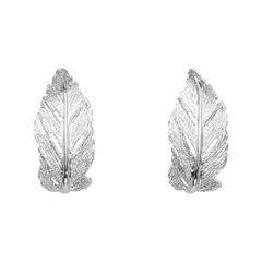 Серьги Piuma mite mini из серебра 925 с покрытием белым родием, фотография — Stile.me