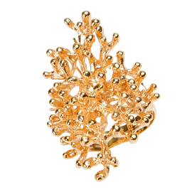 Кольцо Terzarolo из серебра 925 с покрытием желтым золотом, фото