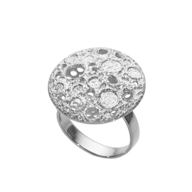 Кольцо Cratere из серебра 925 с покрытием белым родием, фото