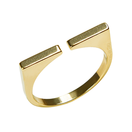 Кольцо Lasso из серебра 925 с покрытием желтым золотом, Цвет: золотой, фото