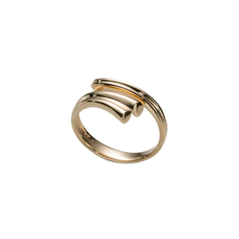 Кольцо Opposto из серебра 925 с покрытием желтым золотом, Цвет: золотой, фото