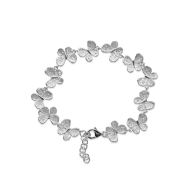 Браслет Farfalla из серебра 925 с покрытием белым родием, Цвет: серебряный, фото