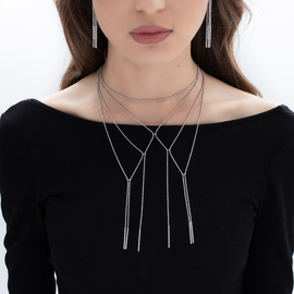 Кольe Diamanti из серебра 925 с покрытием белым родием, фотография — Stile.me