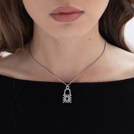 Колье Lucchetto из серебра 925 с покрытием белым родием, фотография — Stile.me