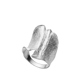 Кольцо Fold из серебра 925 с покрытием белым родием, фото
