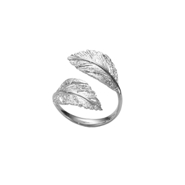 Кольцо Plume разъемное из серебра 925 с покрытием белым родием, фото