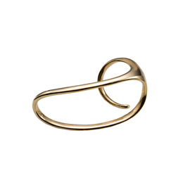 Кольцо Loop из серебра 925 с покрытием желтым золотом, Цвет: желтый, фото