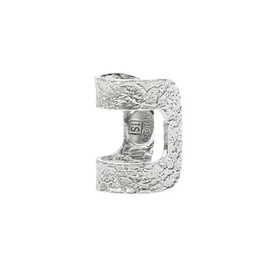 Серьга кафф Marina из серебра 925 с покрытием белым родием, фото