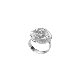 Кольцо Rose из серебра 925 с покрытием белым родием, фото