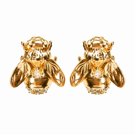 Серьги Bee из бронзы с покрытием желтым золотом, фото
