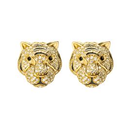Серьги Sumatra из серебра 925 с покрытием желтым золотом, фото