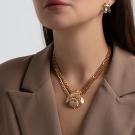 Колье Bee из бронзы с покрытием желтым золотом, фотография — Stile.me