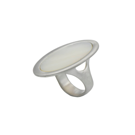 Кольцо Madreperla из серебра 925 с перламутром и покрытием белым родием, Цвет: серебряный, фото