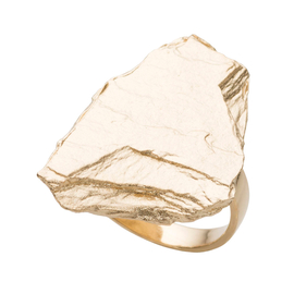 Кольцо Scoglio из серебра 925 с покрытием желтым золотом, фото