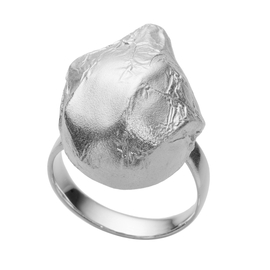Кольцо Perla grande из серебра 925 с покрытием белым родием, Цвет: серебряный, фото
