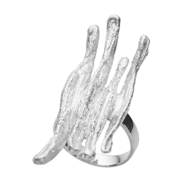 Кольцо Prato из серебра 925 с покрытием белым родием, Цвет: серебряный, фото