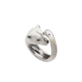 Кольцо Orso из латуни с эмалью и покрытием белым родием, фото