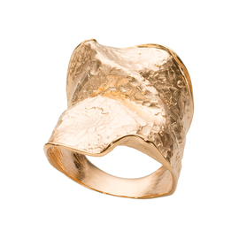 Кольцо Oro morbido из серебра 925 с покрытием желтым золотом, Цвет: золотой, фото