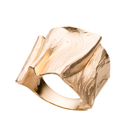 Кольцо Tortona из серебра 925 с покрытием желтым золотом, фото
