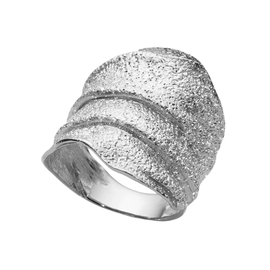 Кольцо Stoffa из серебра 925 с покрытием белым родием, Цвет: серебряный, фото