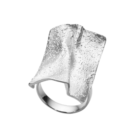 Кольцо Tenda grande из серебра 925 с покрытием белым родием, Цвет: серебряный, фото