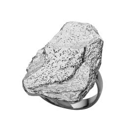 Кольцо Scoglio из серебра 925 с покрытием черным родием, Цвет: черный, фото