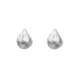 Серьги пусеты Perle из серебра 925 с покрытием белым родием, Цвет: серебряный, фото