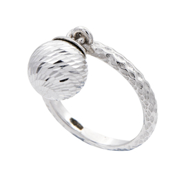 Кольцо Macerata из серебра 925 с покрытием белым родием, Цвет: серебряный, фото