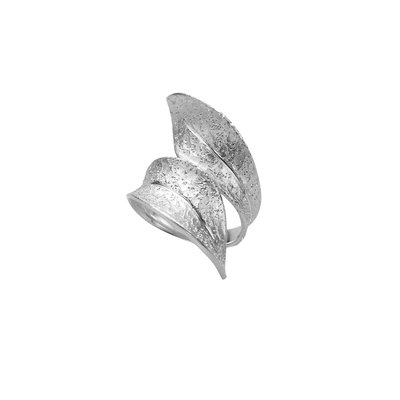 Кольцо Fronda из серебра 925 с покрытием белым родием, Цвет: серебряный, фото