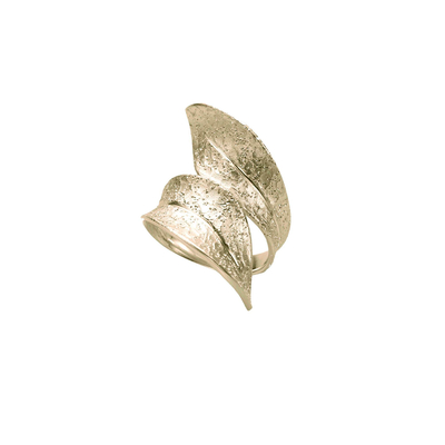 Кольцо Fronda из серебра 925 с покрытием желтым золотом, Цвет: золотой, фото