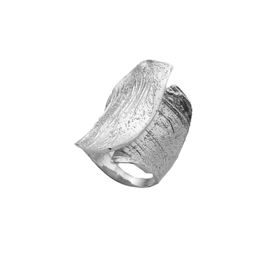 Кольцо Strada Invernale из серебра 925 с покрытием белым родием, фото