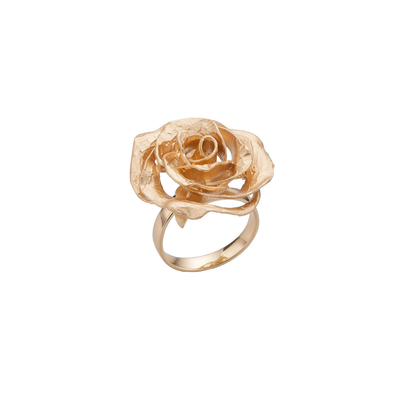 Кольцо Rosa из серебра 925 с покрытием желтым золотом, фото