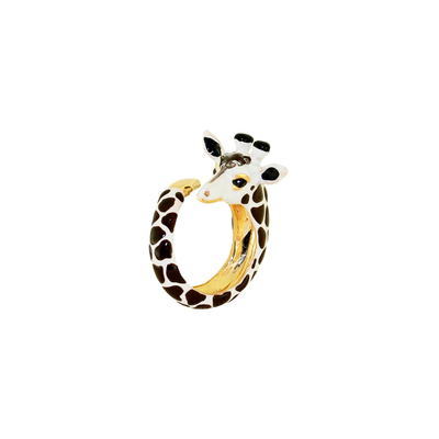 Кольцо Giraffa из латуни с эмалью и покрытием желтым золотом, фото