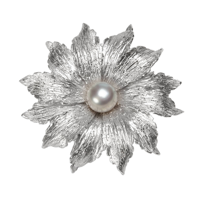 Кольцо Florentina из серебра 925 с жемчугом и покрытием белым родием, фото