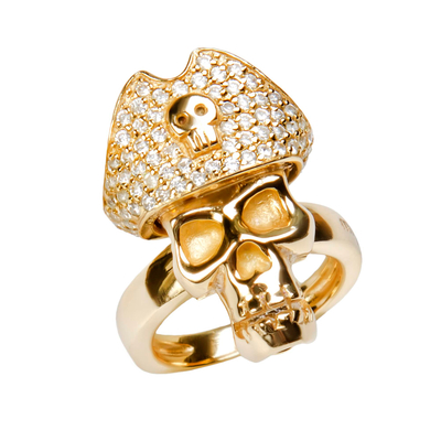 Кольцо Pirata из серебра 925 с покрытием желтым золотом, Цвет: золотой, фото