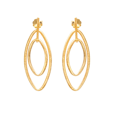 Серьги Darcia из серебра 925 с покрытием желтым золотом, фото