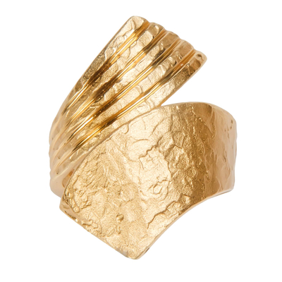 Кольцо Ginevra из серебра 925 с покрытием желтым золотом, фото